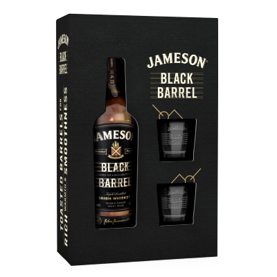 Джеймисън Блек Барел + 2 чаши 0,7Л 40% / Jameson Black Barrel + 2 glasses 0,7L 40%