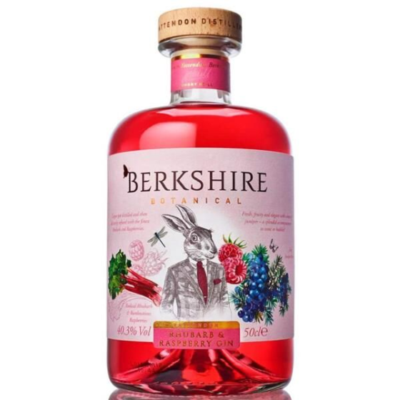Джин Бъркшир Ревен и Малина 0,5Л 40,3% / Gin Berkshire Botanical Rhubarb & Raspberry 0.5L 40,3%