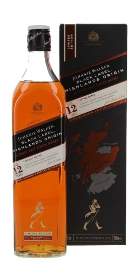 Джони Уокър Блек Хайландс 12YO 0,7л 40% / Johnnie Walker Black Label Highlands Origin 12YO 0,7L 40%