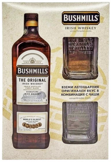 Бушмилс Оригинал + 2 чаши 0,7Л 40% / Bushmills Original + 2 glasses 0,7L 40%